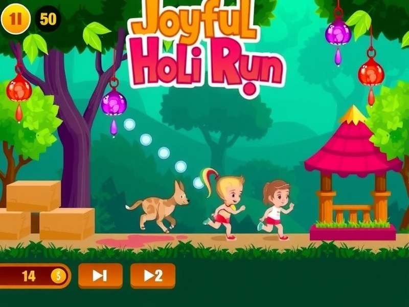 Holi Run Mechanics Joyful Holi Run Gameplay Screenshot